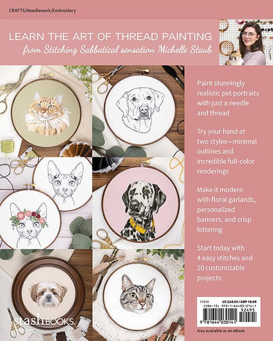Pet Portrait Embroidery - Michelle Staub
