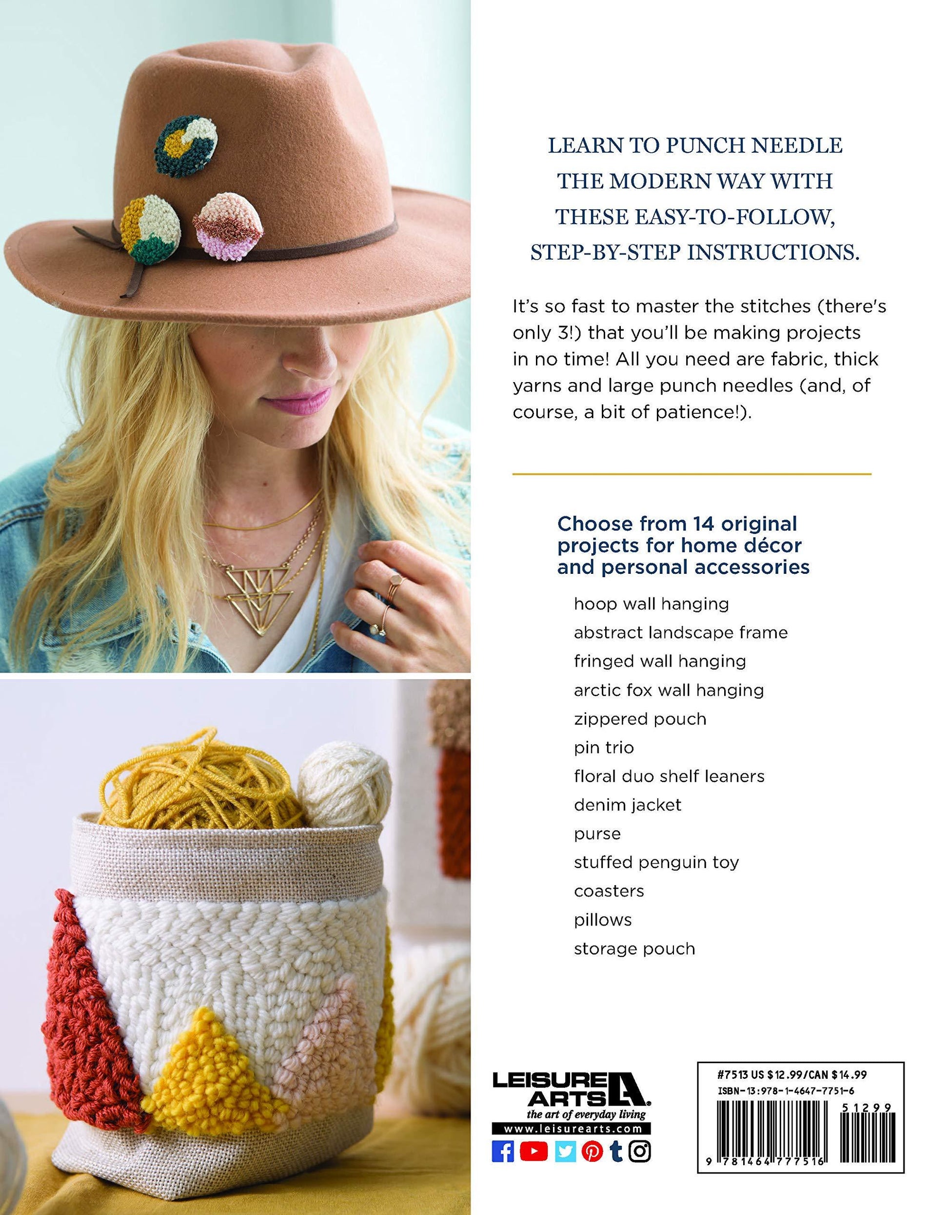 Sale! Modern Punch Needle: Step-by-Step Guide Plus 14 Progressive Learning Projects - Berenice Robert