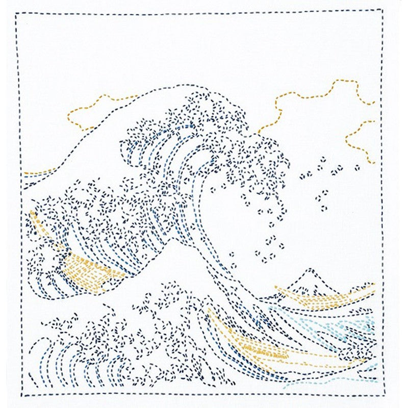 Olympus Sashiko Kit - Thirty-six Views of Mt. Fuji - Great Wave